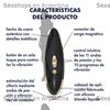 Luxury Haute Couture estimulador de clitoris vibrador con ondas de presion y carga USB